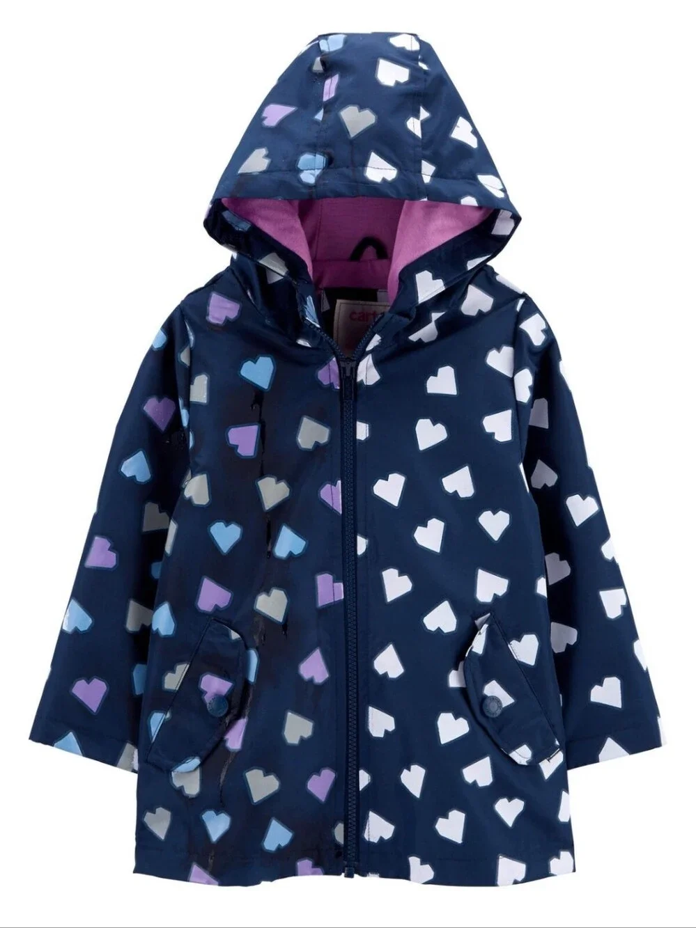 Carter's Toddler Heart Color Changing Rain Jacket.